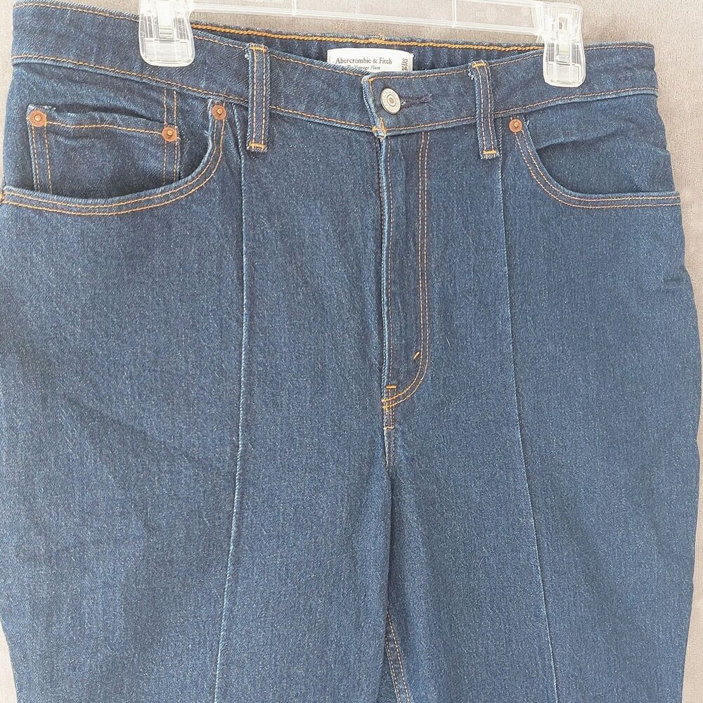 Abercrombie & Fitch The Vintage Flare High Rise Curve Love Women's 32 Dark Wash - Picture 3 of 11